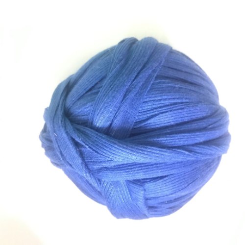 חוטי טריקו פרוסים לסריגה עודפי ייצור צבע כחול רויאל