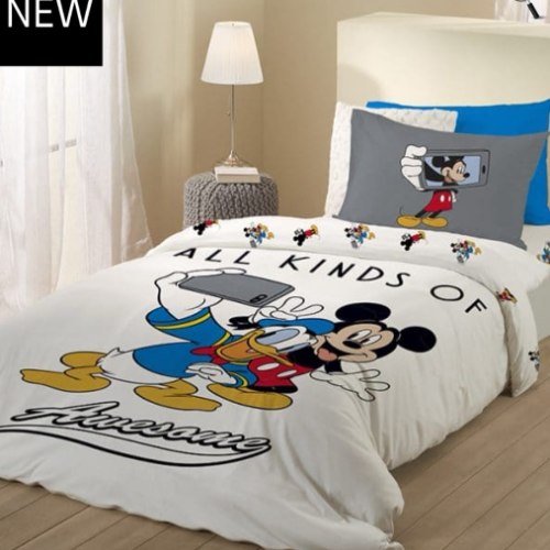 סט מלא יחיד/מיטה וחצי מיקי המצחיק