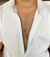 שרשרת עיגול שחור לגבר