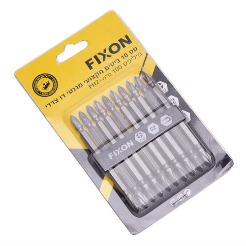 סט 10 ביטים מגנטי דו צדדי פיליפס 100 מ"מ PH2