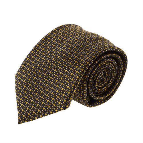 עניבה קלאסית ריבועים צהוב
