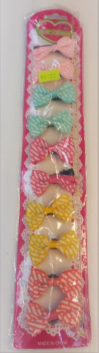 סיכות פפיון קטנות צבעוני 5 זוגות