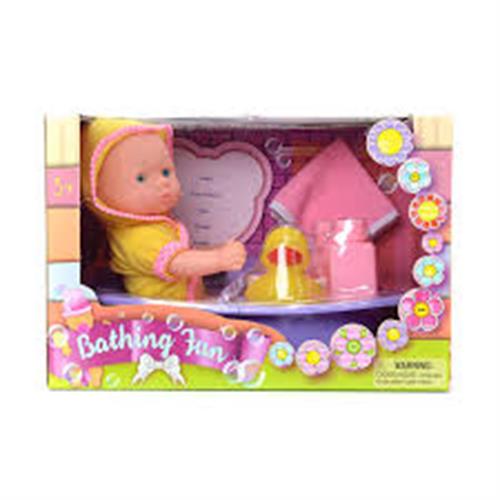 בובת תינוק 34 סמ באמבטיה+אביזרים