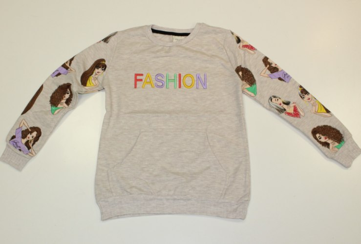 טוניקה בנות הדפס שרוול בז'