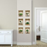 שישיית מדבקות נישה כוורת עציצים דגם 610