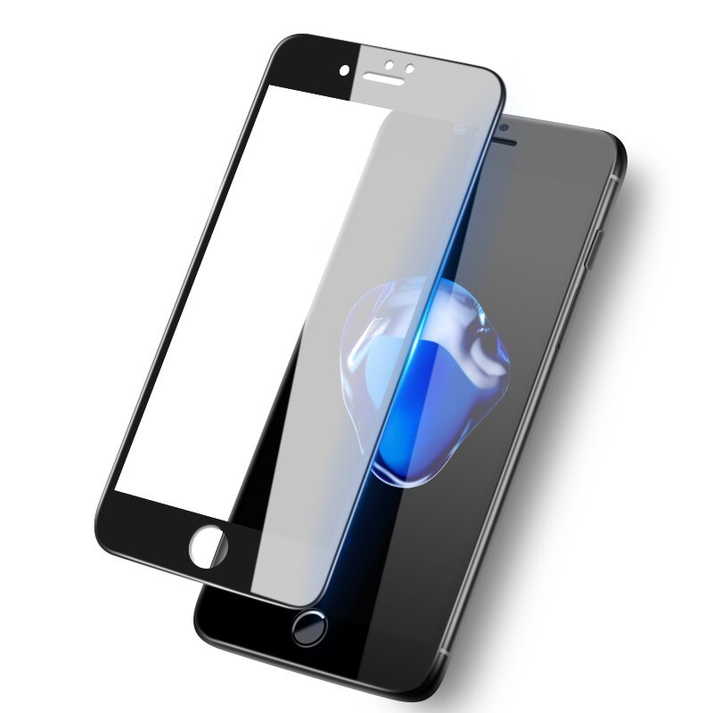 Nine Practiced World window מגן מסך זכוכית מלאה 6D אייפון 8 שחור - מגני מסך