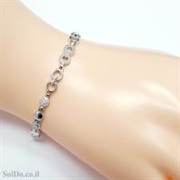 צמיד מכסף משובץ אבני זרקון  Z3124 | תכשיטי כסף 925