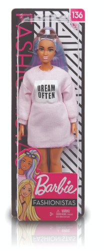 ברבי פאשניסטה שמלה ורודה