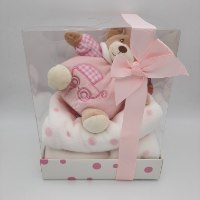 דובי עם  שמיכה קטיפתית מפנקת