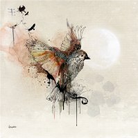 ציור של ציפורי אהבה