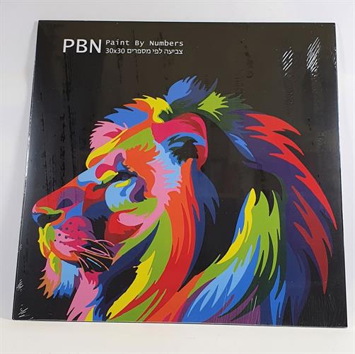 דפי צביעה לפי מספרים - אריה צד (2 דפים)