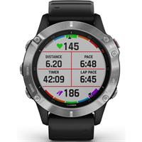 שעון דופק Garmin Fenix 6 Silver with Black Band