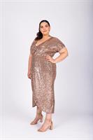 שמלת לורנה פייטים רוז גולד