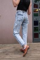 MOM'S ג'ינס גזרה גבוהה אסיד ווש מידה M