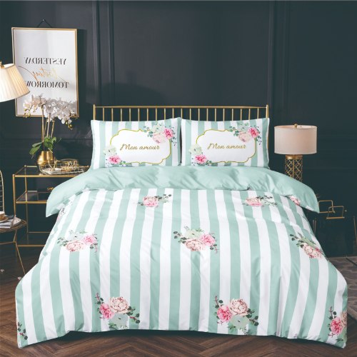 סט מצעים למיטה זוגית 160/200 דגם שקד - 224452