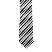 עניבה פסים דקים שחור לבן