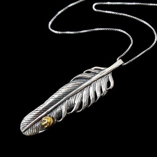 תליון מכסף נוצה T8048 | תכשיטי כסף 925 | שרשרת כסף