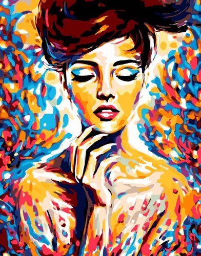 צביעה לפי מספרים - יופי של אישה