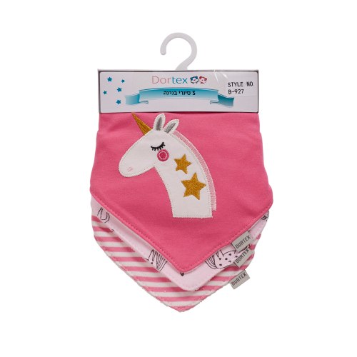 סט שלישיית סינרים-בנדנה חד קרן