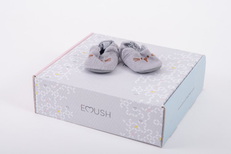 נעלי בית סרוגות לפצפונים- צבע לבן