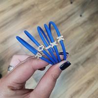 צמיד סיליקון עם צ'ארם זהב וזרקונים  לבחירה