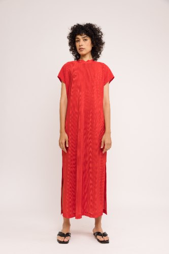 שמלת NAM - פליסה אדום