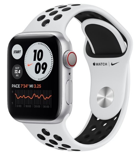 שעון חכם Apple Watch Nike Series SE GPS+Cellular 40mm Silver Aluminum צבע רצועה Platinum/B