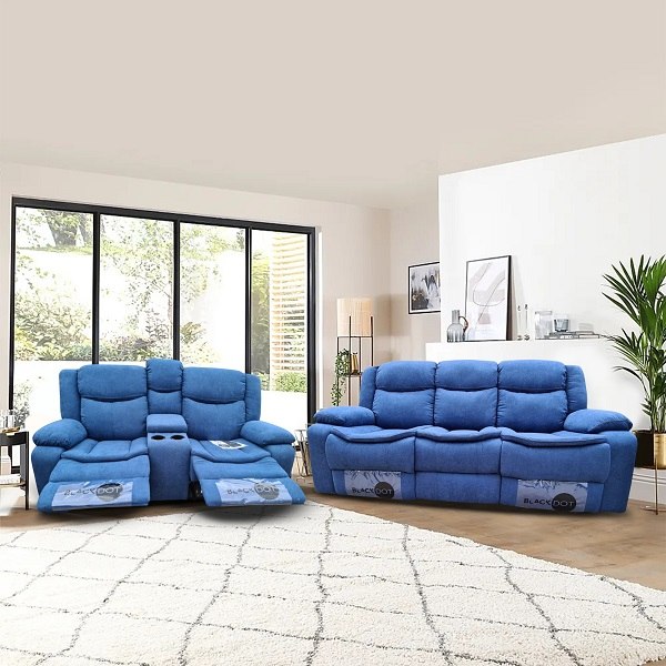 ספה 2+3 מושבים ג'ק מרלו ( בד כחול )