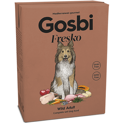 גוסבי פרסקו מזון רטוב מלא לכלבים על ברווז וארנב- Gosbi