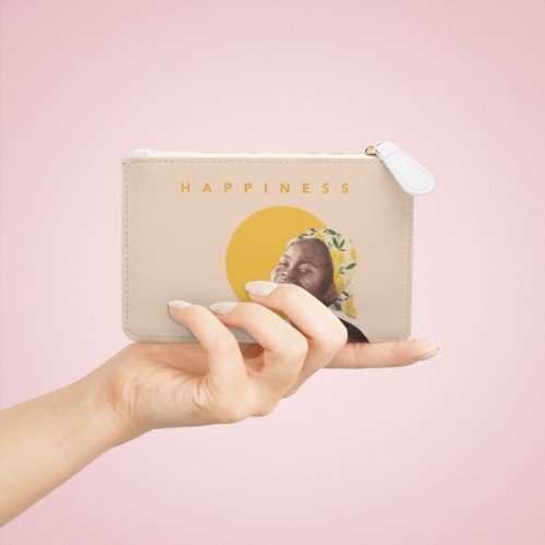 ארנק  קטן עם רוכסן- happiness