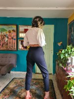 חולצת קרופ כותנה לבנה מידה S/M