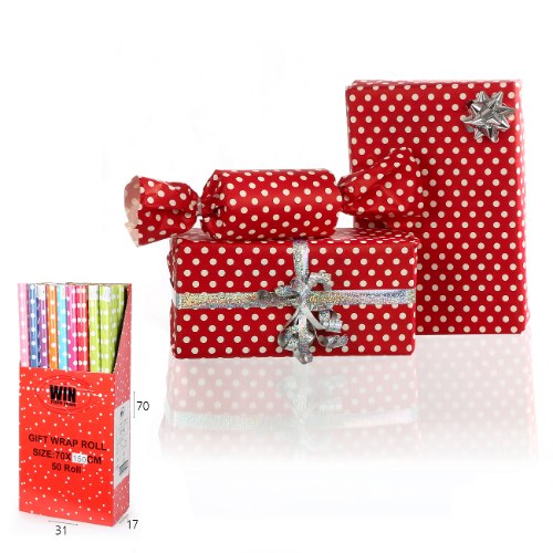 גליל נייר עטיפה נקודות 1.5 מ'