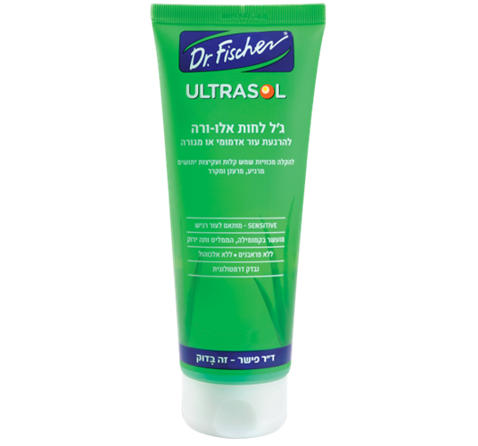 דר פישר אולטרסול ג'ל לחות אלוורה להרגעת עור אדמומי או מגורה 200 מל