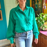 חולצת כותנה ירוקה מידה XL