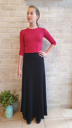 חולצת בסיס 3/4 סגורה