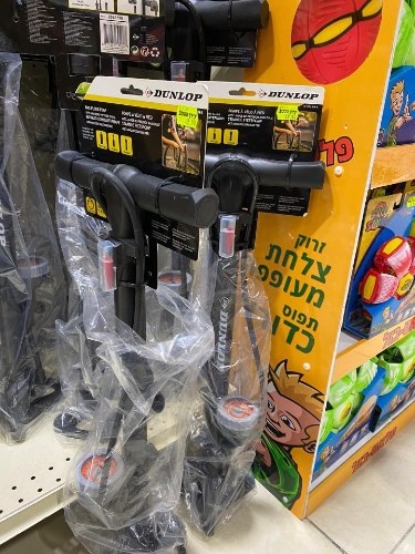 משאבה לאופניים עם שעון dunlop