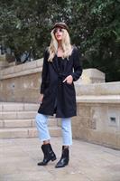 מעיל מילן צמר שחור