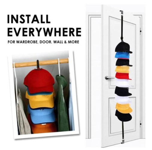 מתלה כובעים ואקססוריז לדלת