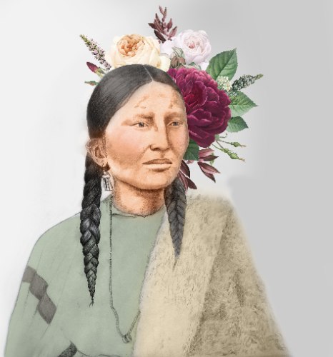 הדפס ציור נייר - הלוחמת האינדיאנית פריטינוז