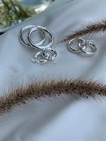 עגילי חישוק עבה כסף