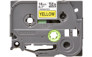 סרט סימון שחור על רקע צהוב Brother TZe641 Labelling Tape Cassette 18mmx8m