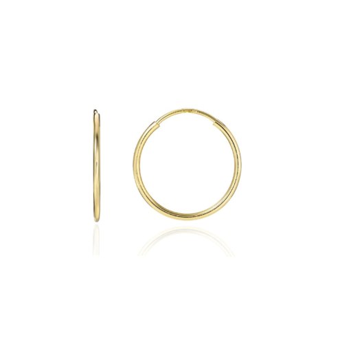 עגילי חישוק חלקים ומבריקים חישוקים בינוניים 3.2 סמ │ עגילי חישוק גמישים