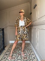 מכנסי CLASSIC קצרים -מנומר צהוב