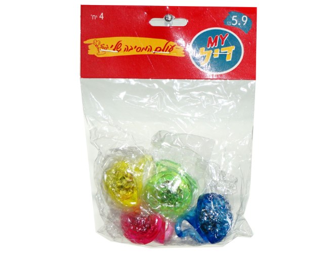 טבעות מהבהבות 4 יח' לב