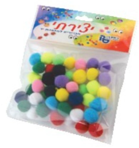 חבילה קטנה של פונפונים צבעוניים