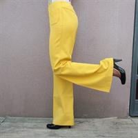 מכנסי סבנטיז צהובים מתרחבים מידה S