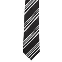 עניבה פסים רחבים שחור לבן