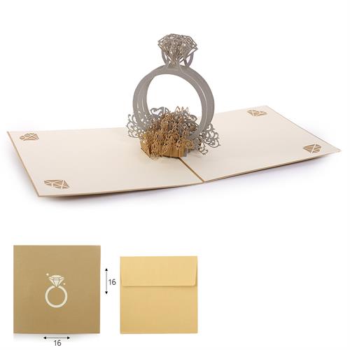 כרטיס ברכה POP UP אירוסין