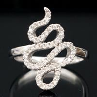 טבעת כסף משובצת זרקונים RG9133