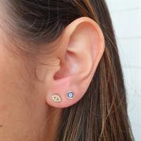 עגילי עין הרע בזהב 14K | עגילי עין | תכשיטי עין